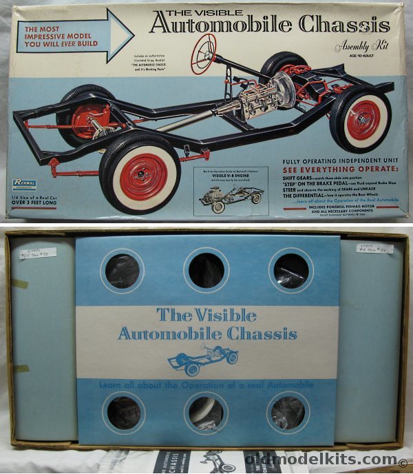 Renwal 1/4 The Visible Automobile Chassis - For the Visible V-8, 813 plastic model kit